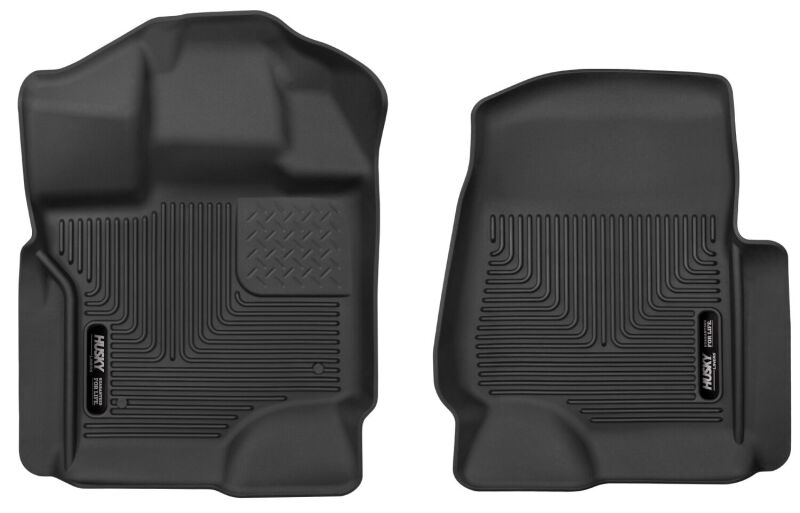Ford F-150 Floor Mats - Front - Husky Liners - WeatherBeater - Black - `15-`23